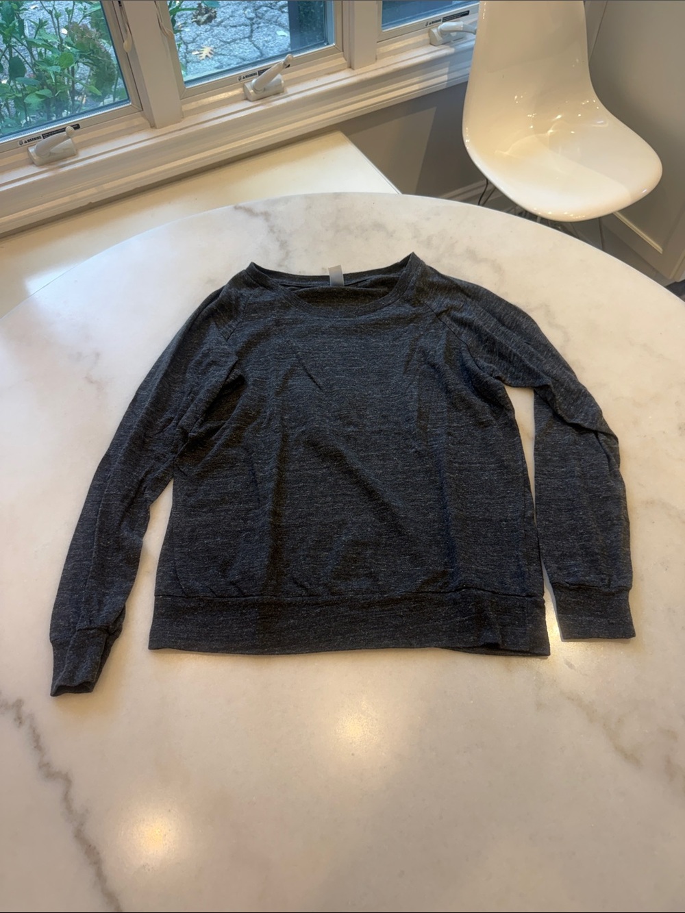 Alternative Apparel Women's Long Sleeve Crewneck - Charcoal Heather